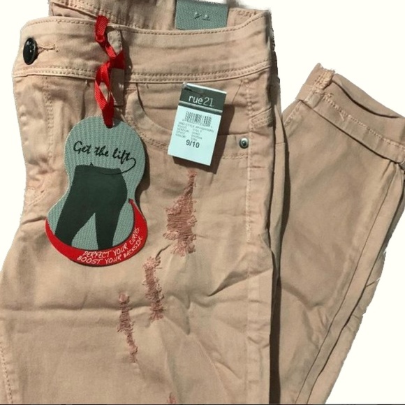 RUE 21 RIPPED PINK JEANS - Picture 7 of 7